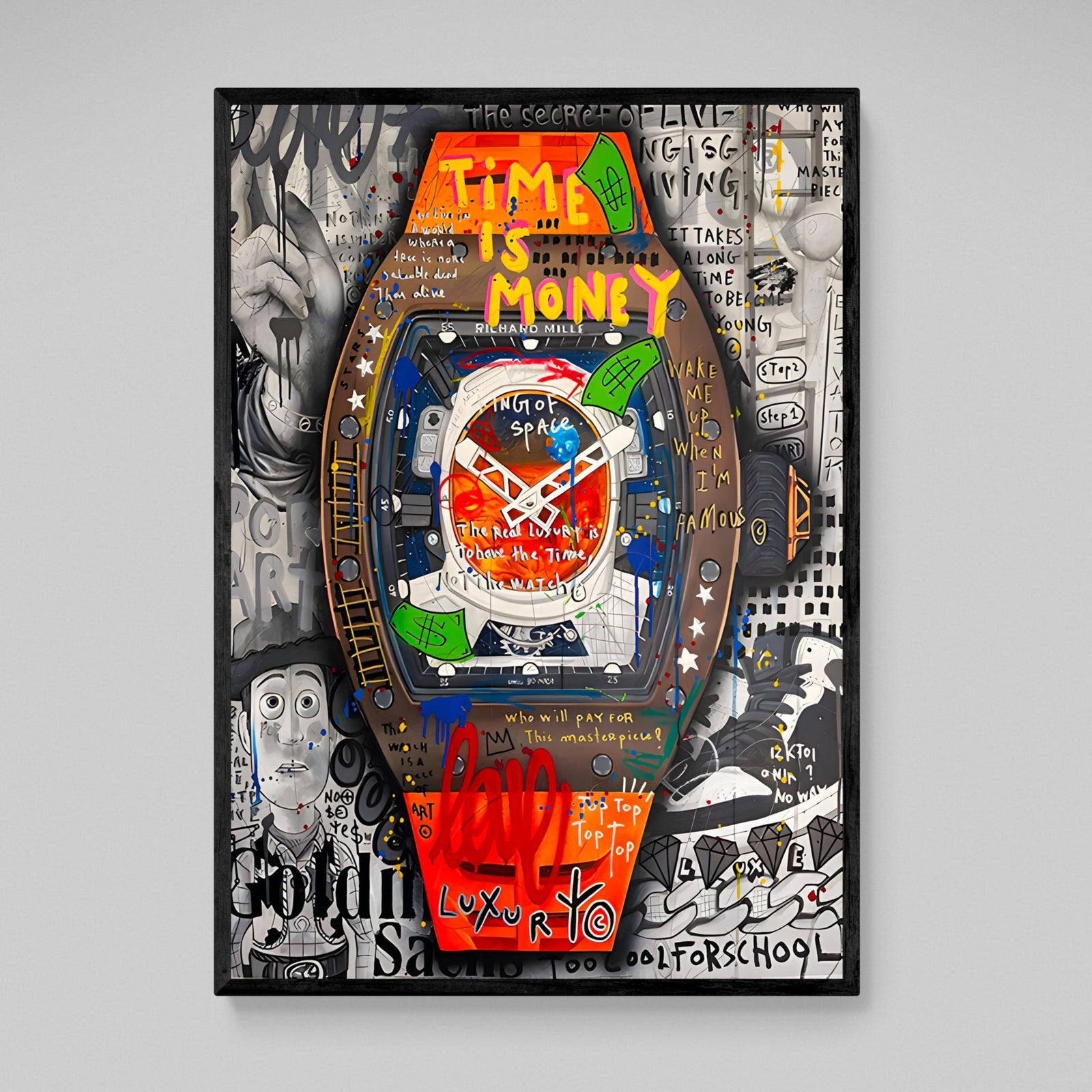 Tableau Street Art Montre - The Art Avenue