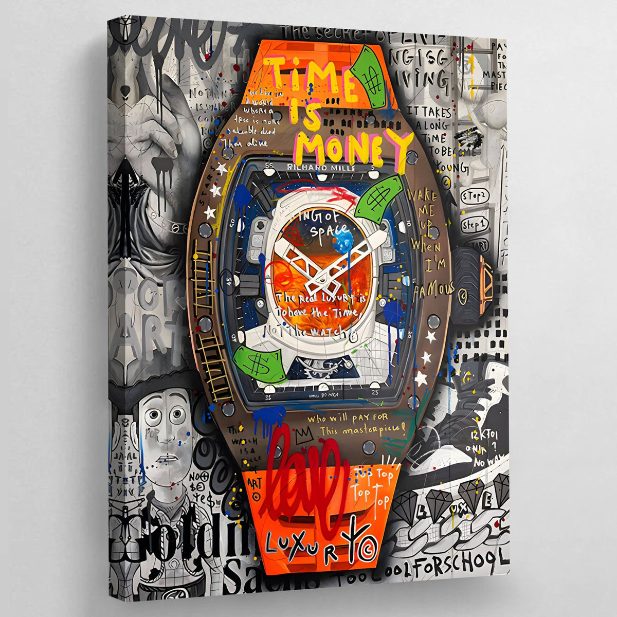 Tableau Street Art Montre - The Art Avenue