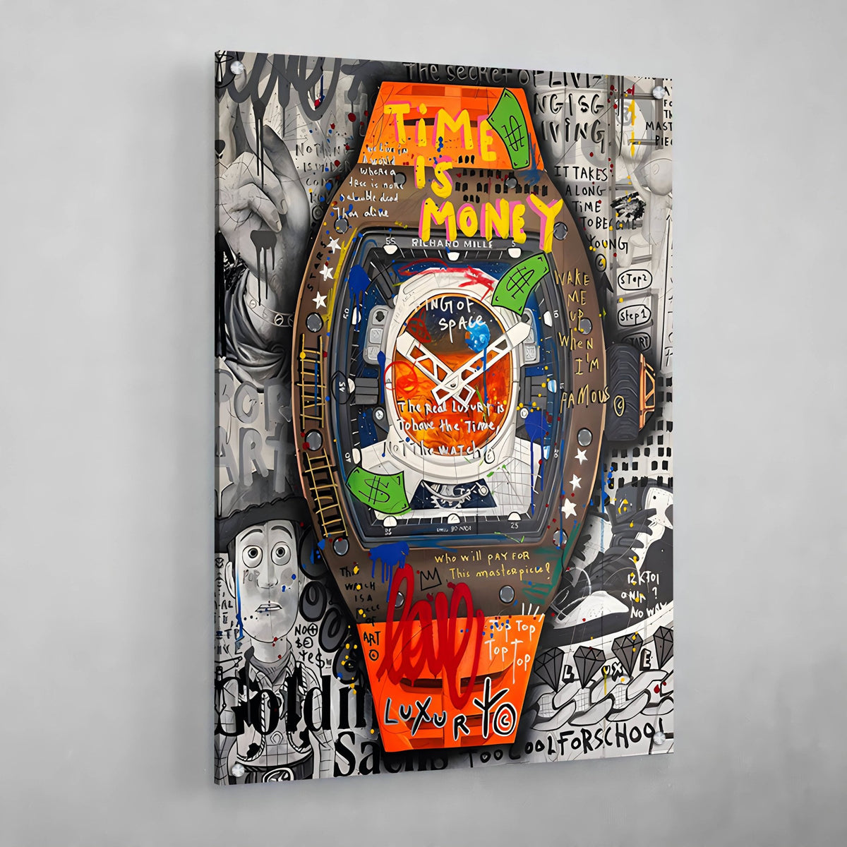 Tableau Street Art Montre - The Art Avenue