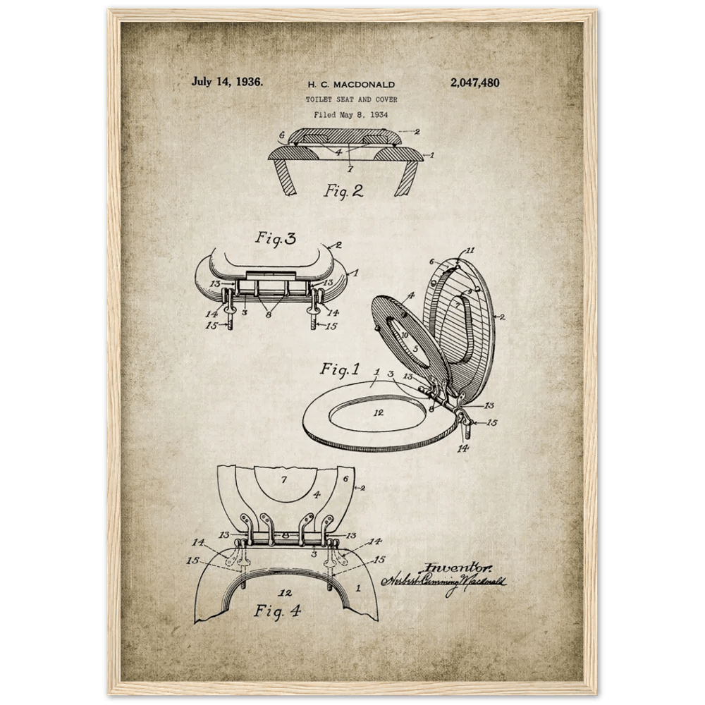 Tableau Toilettes Vintage - The Art Avenue