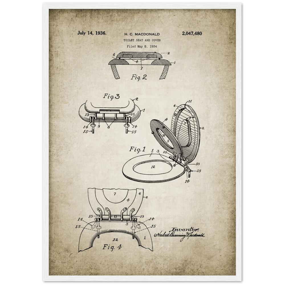 Tableau Toilettes Vintage - The Art Avenue