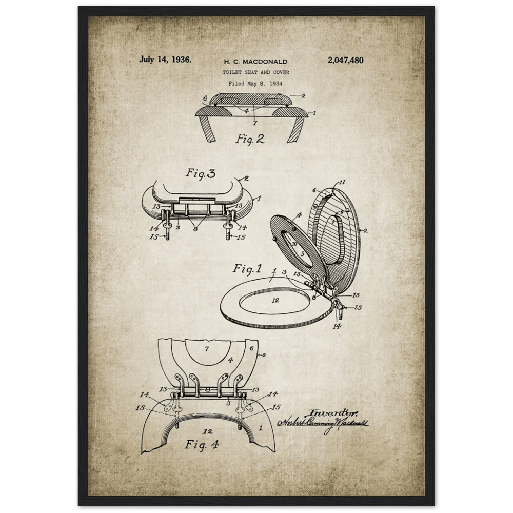 Tableau Toilettes Vintage - The Art Avenue