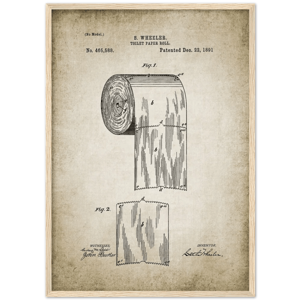 Tableau Vintage Toilettes - The Art Avenue