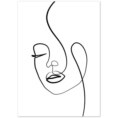 Tableau Visage Minimaliste - The Art Avenue