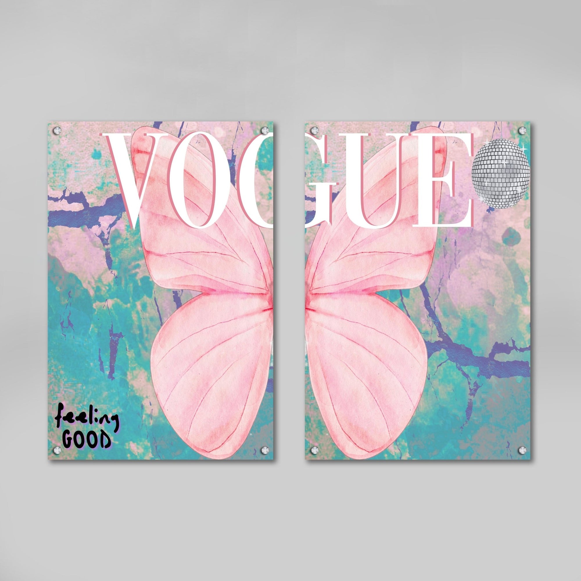 Tableau Vogue Rose Pêche - The Art Avenue